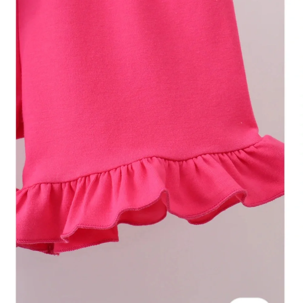 Abby & Evie Mint Island Flutter Sleeve Dress Pink Ruffle Shorts Swing Set NWT